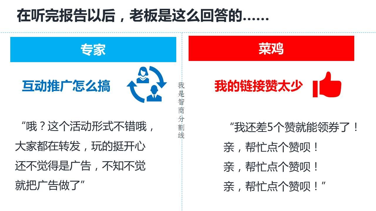 专家和菜鸟做推广的方式不一样