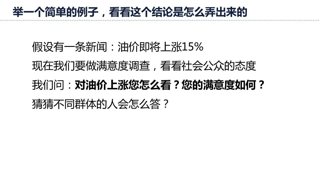 不同群体的人是如何回答这些民意调查的