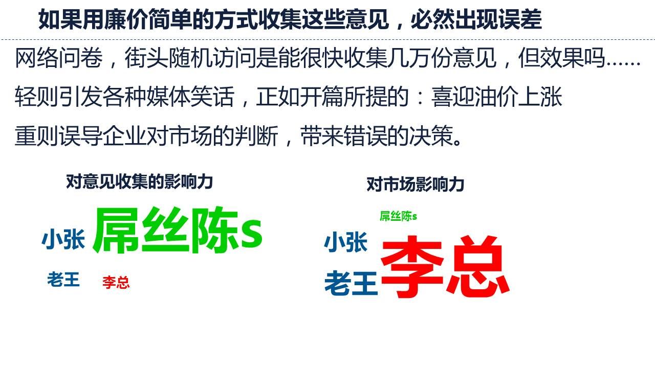 企业主自行用廉价简单的方式收集满意度必然出现误差